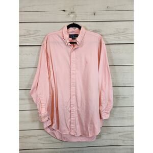 Ralph Lauren Men's Pink Yarmouth Long Sleeve Casual‎ Button-Down Shirt Sz 16 1/2